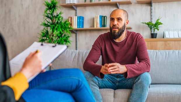 Patient and clinician in therapy